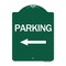Signmission Designer Series Parking W/ Left Arrow, Green & White Aluminum Sign, 18" x 24", GW-1824-24624 A-DES-GW-1824-24624 - alternate 1